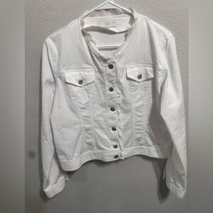Elegant White Denim Jacket